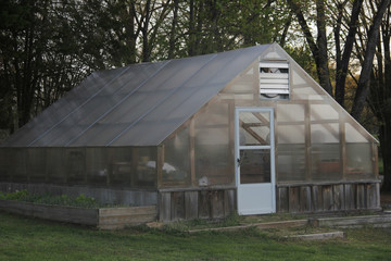 Fototapeta na wymiar greenhouse in spring