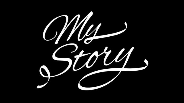My Story. Calligraphic title with Alpha Channel