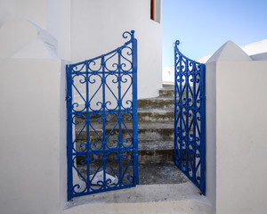 Blue gate open