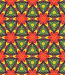 Ethnic  Art. Hand Drawn Painted. 