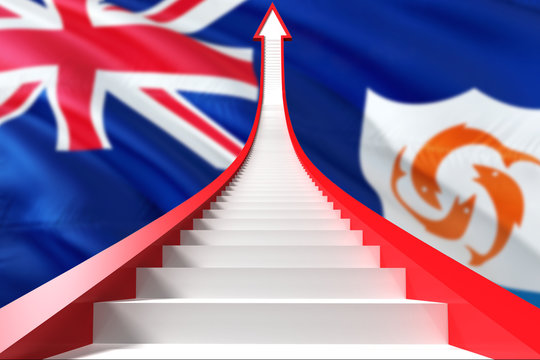 Anguilla success concept. Graphic shaped staircase showing positive financial growth. Business theme. - Powered by Adobe