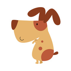 Dog Cute Cartoon Activity Vector Template Design Logo Illustration