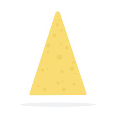 Triangular piece of cheese