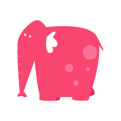 Elephant Cute Cartoon Character Animal Logo Vector Template Design Illustration