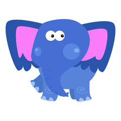 Elephant Cute Cartoon Character Animal Logo Vector Template Design Illustration