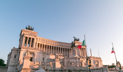 The Victor Emmanuel II National Monument (Altare della Patria) in Rome, Italy. Is a national monument built in honor of Victor Emmanuel II, the first king of Italy