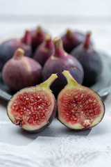 Fresh ripe organic figs fruits ready to eat