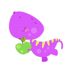 happy dinosaur cute cartoon vector template design illustration