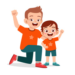 happy cute kid boy smile together with father © Colorfuel Studio