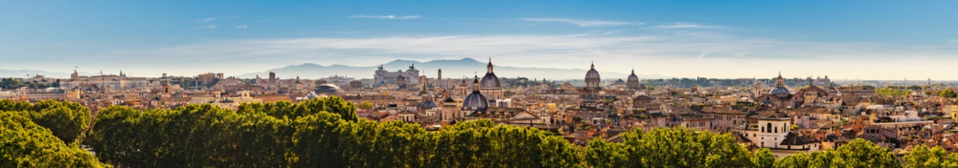 Fototapete Rome Panorama der antiken Stadt Rom, Italien von der Engelsburg