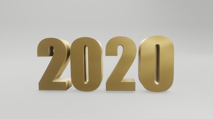 Gold Metal 2020 3D Render