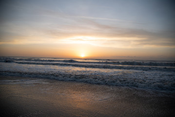 Fototapeta na wymiar Sunrise on Christmas Day at Topsail Beach