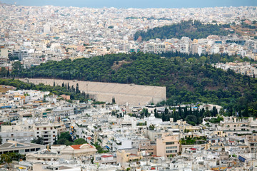 Naklejka premium aerial view of the city of Athens