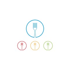 Fork logo template vector icon design