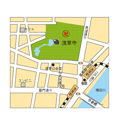 浅草寺の地図
