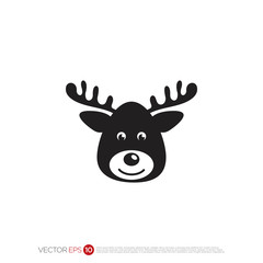 Pictograph of reindeer for template logo, icon, and identity vector designs