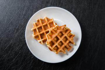 手作りワッフル Waffles of Dutch, French and Belgian foods