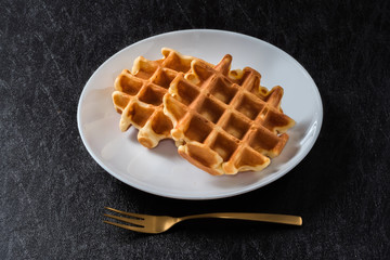手作りワッフル Waffles of Dutch, French and Belgian foods