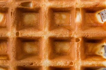 手作りワッフル Waffles of Dutch, French and Belgian foods