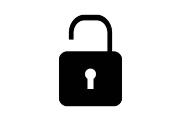 Unlock Icon in trendy flat style isolated on white background. Security symbol for your web site design, logo, app, UI. Vector illustration