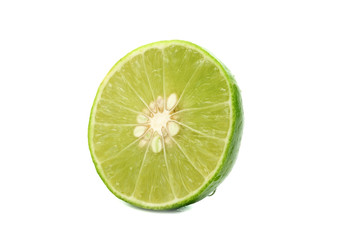 Sour Lime on a white background, health concept