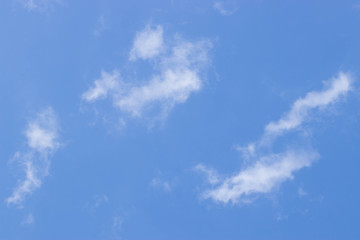 Balanced shot of clouds in a blue sky