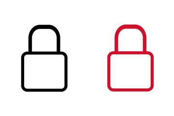 Lock Icon in trendy flat style isolated on white background. Security symbol for your web site design, logo, app, UI. Vector illustration