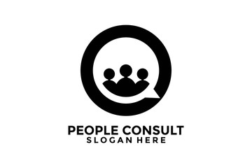 People Consult Logo Icon, People Consult Logo design Vector, Consult Logo Design Template