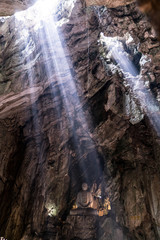 light through a cave