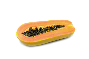 Healthy fruit. Papaya on a white background. Health and food concepts