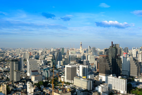 March 31, 2019, photos of the city and high-rise buildings in Bangkok during the morning