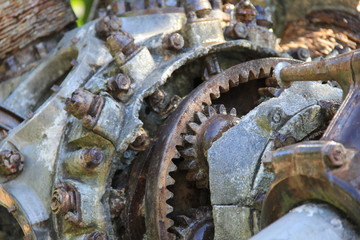 古びた機械の一部