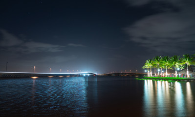 The peaceful night of Punta Gorda harbor
