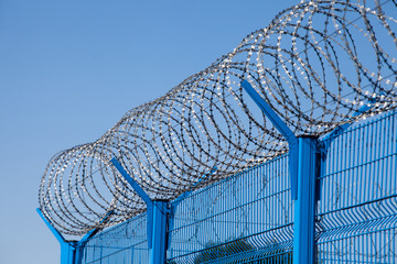 Barbed wire of the protected object