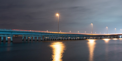 The peaceful night of Punta Gorda harbor