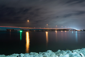 Fototapeta premium The peaceful night of Punta Gorda harbor