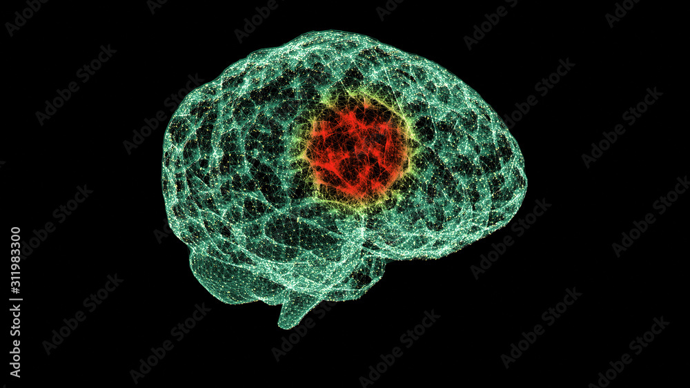 Aufkleber futuristic head up display motion element virtual biomedical holographic human body scan neurologica