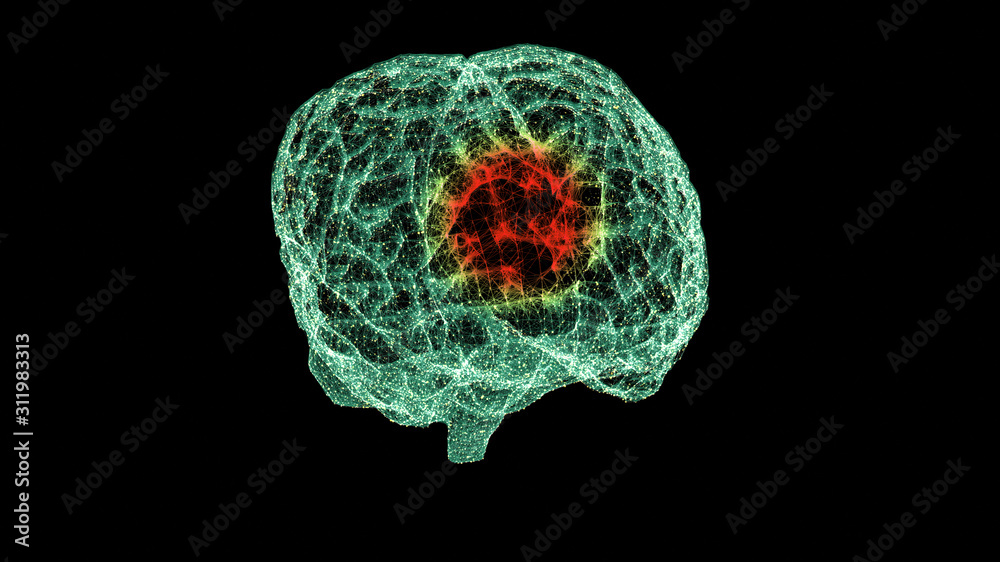 Aufkleber futuristic head up display motion element virtual biomedical holographic human body scan neurologica