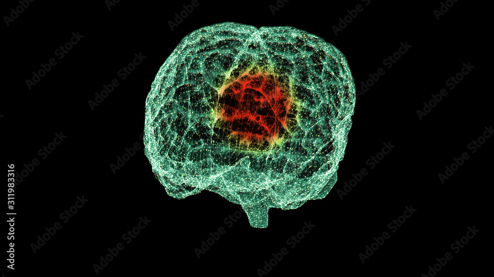 Poster futuristic head up display motion element virtual biomedical holographic human body scan neurologica