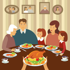 Family at the table