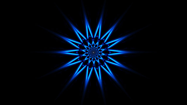 Star burst blue explosion beautiful isolated on black