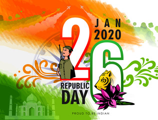 Indian Republic Day concept background, Vector Illustration