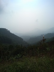 sunset in mountains