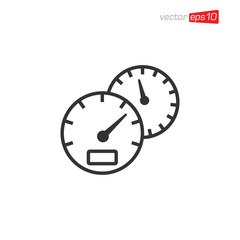 Speedometer Icon Design Vector Illustration