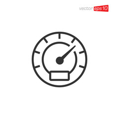 Speedometer Icon Design Vector Illustration