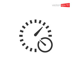 Speedometer Icon Design Vector Illustration