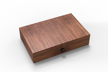 BLANK FOLDING BOX WITH MAGNET CLOSURE FOR BRANDING. 3D RENDER ILLUSTRATION.