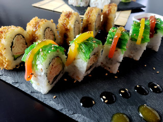 Sushi traditional food from Japan, Asia