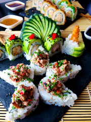 Sushi traditional food from Japan, Asia