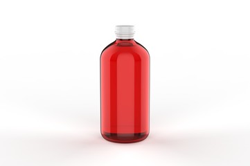 Blank Cocktail  Classic Tonic Syrup For Branding, 3d render illustration.